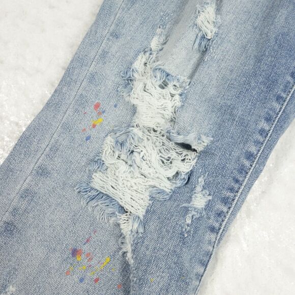 Judy Blue Light Blue Distressed Boyfriend Jeans - Picture 4 of 14